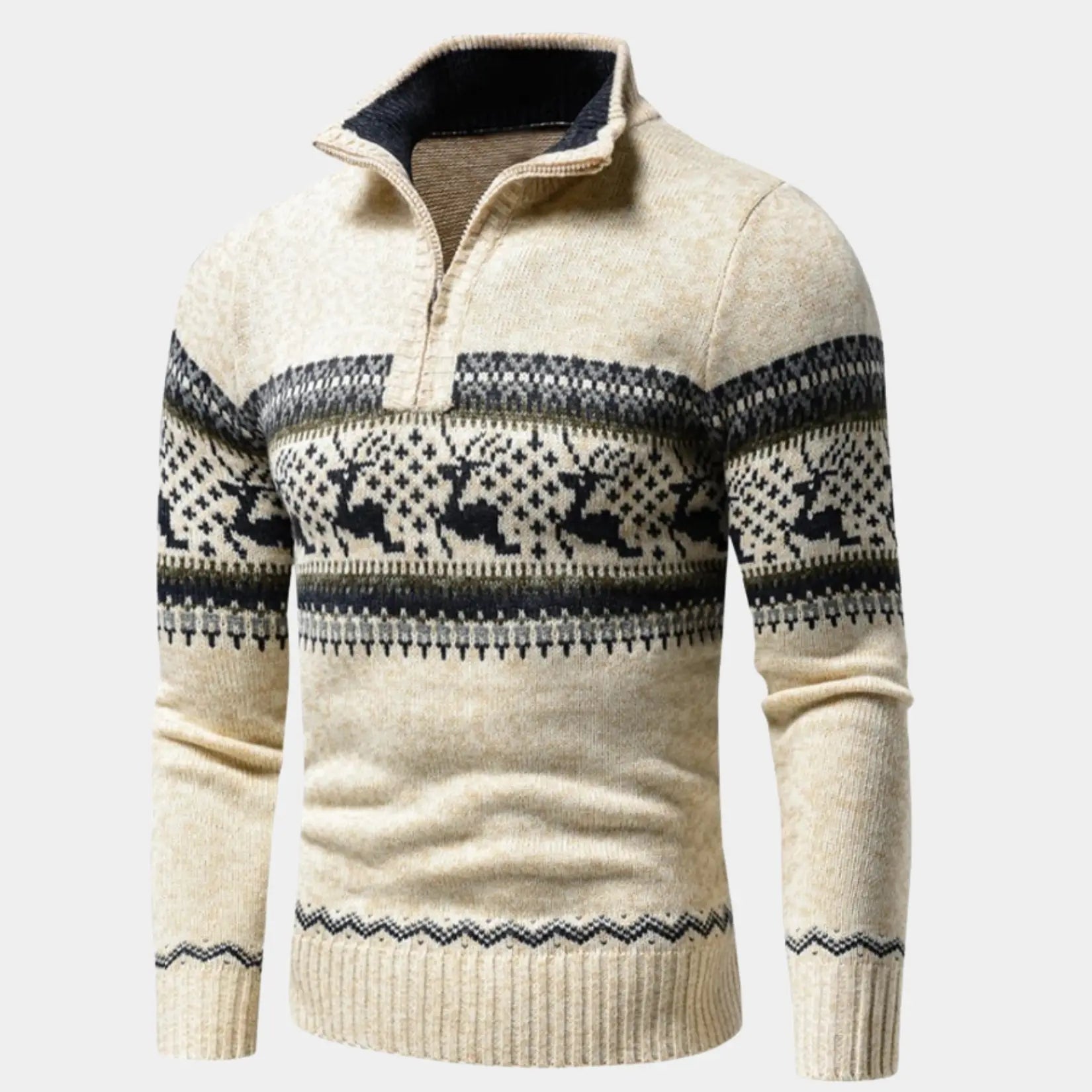 Herreskjorte Zip-up Med Skandinavisk Design til Mænd 2