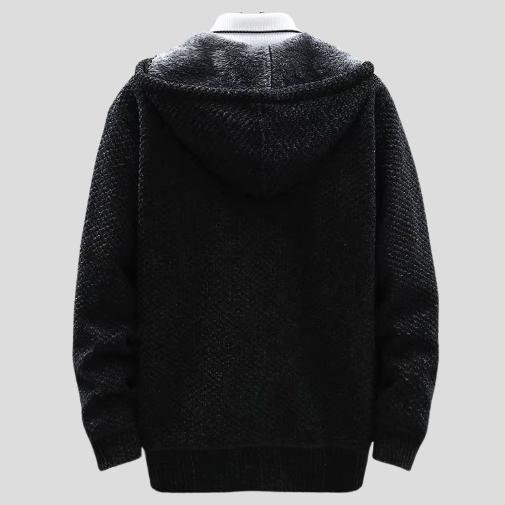 Hoodie til mænd med strikdesign 7