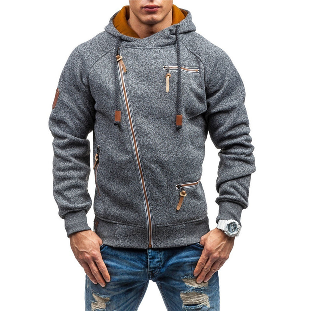 Hoodies Mænd Casual Zip Up Størrelse 1