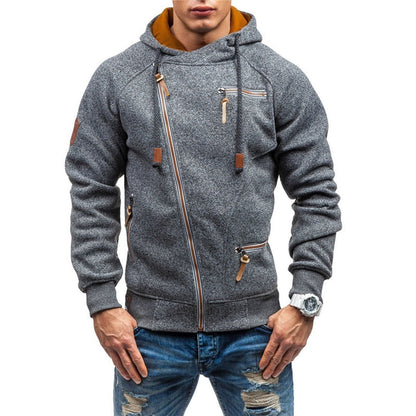 Hoodies Mænd Casual Zip Up Størrelse 1