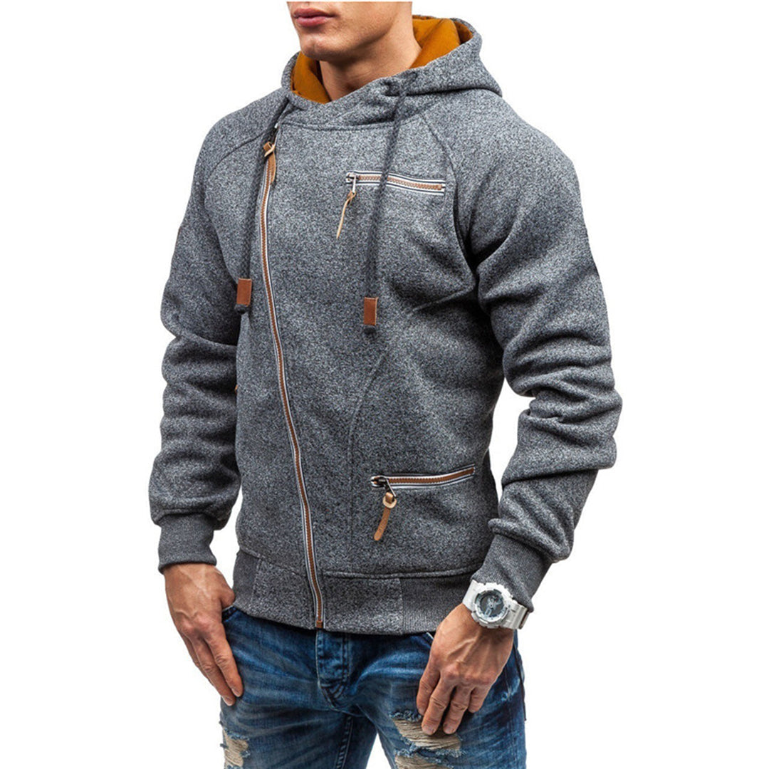 Hoodies Mænd Casual Zip Up Størrelse 2