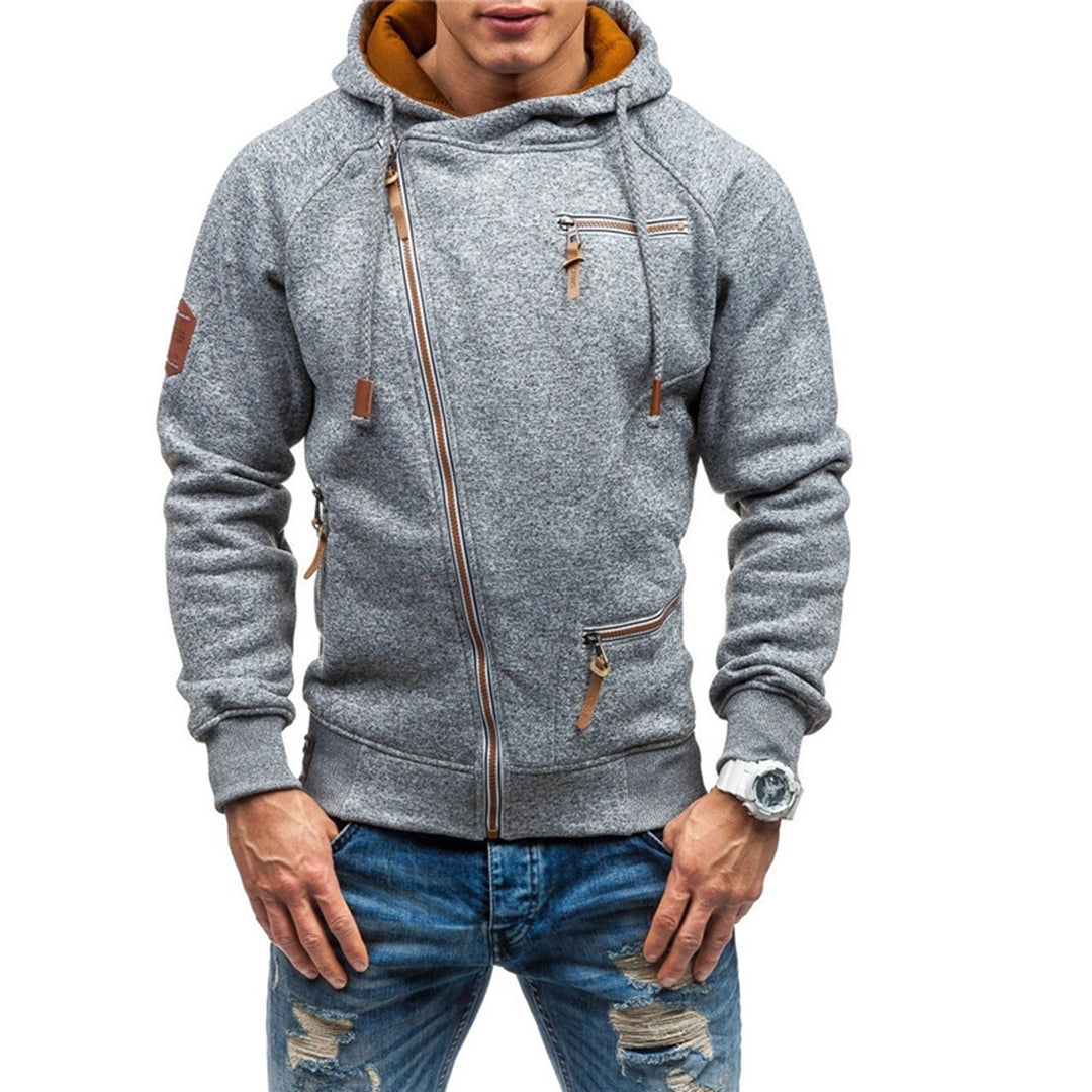 Hoodies Mænd Casual Zip Up Størrelse 3