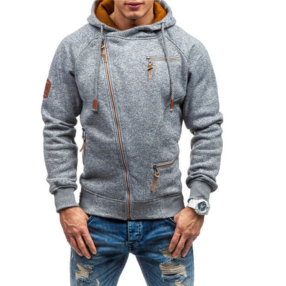 Hoodies Mænd Casual Zip Up Størrelse 3