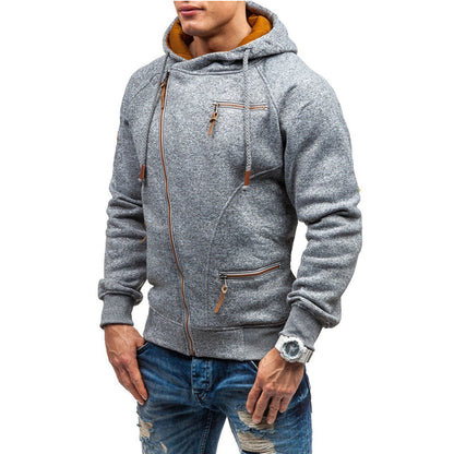 Hoodies Mænd Casual Zip Up Størrelse 4