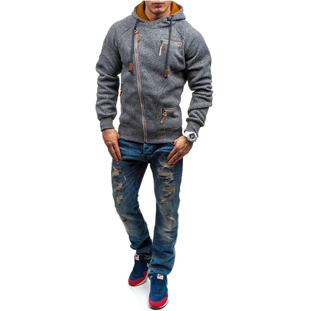 Hoodies Mænd Casual Zip Up Størrelse 5