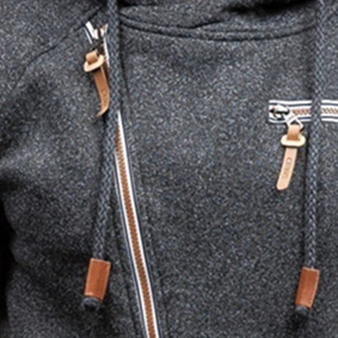 Hoodies Mænd Casual Zip Up Størrelse 6