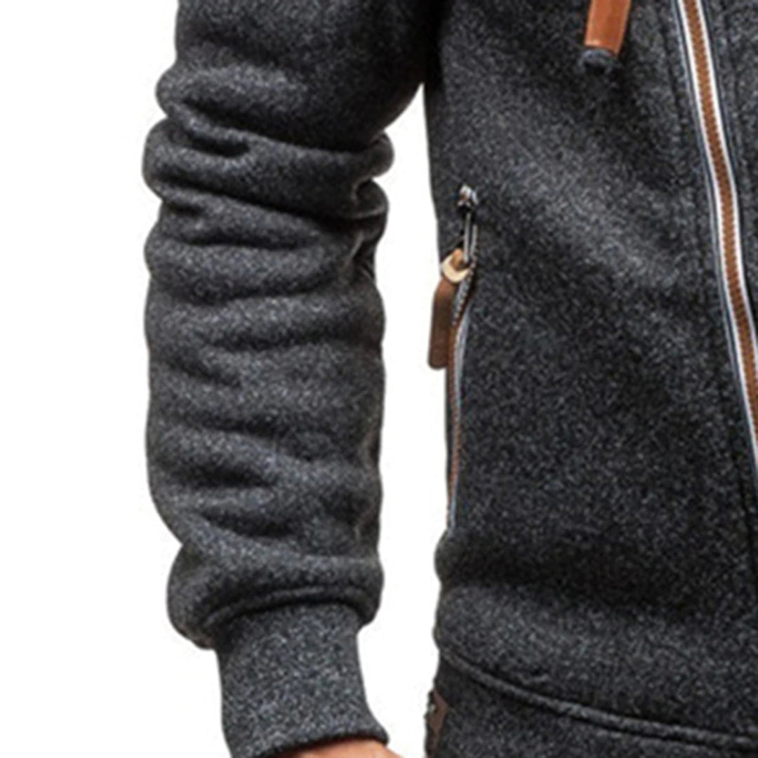 Hoodies Mænd Casual Zip Up Størrelse 7