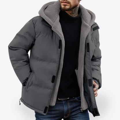 Hoodies Mænd Isoleret Jakke Med Justerbar Hætte 6