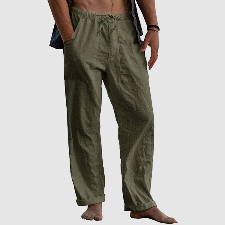 Hørbukser Mænd Casual Stil med Elastisk Talje 1