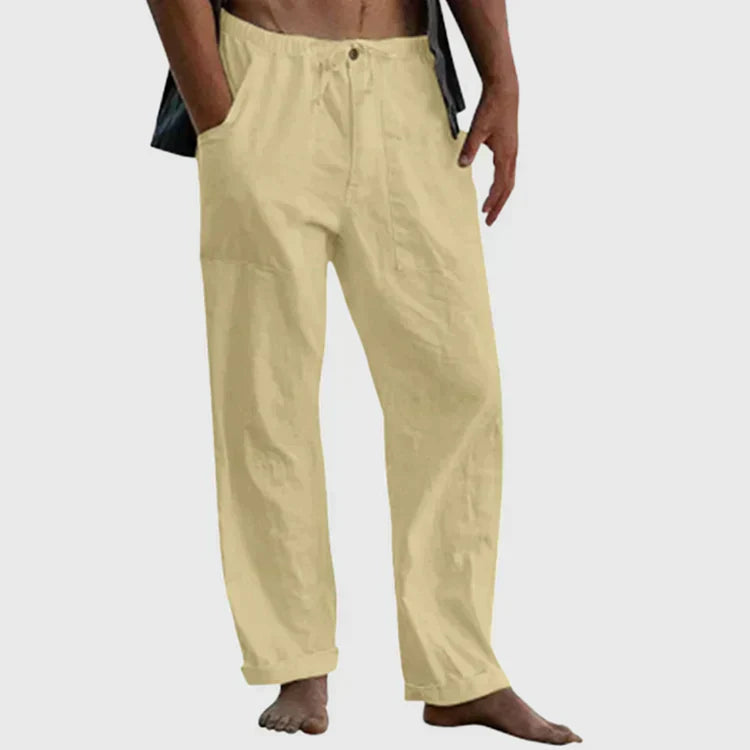 Hørbukser Mænd Casual Stil med Elastisk Talje 10