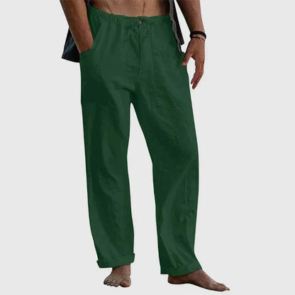 Hørbukser Mænd Casual Stil med Elastisk Talje 7