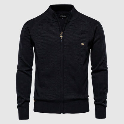 Herre Cardigan Fuld Lynlås Argyle Mønster