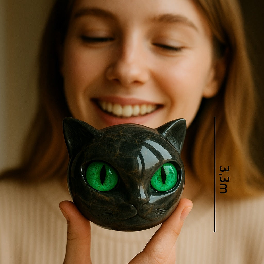 Kattehoved Skulptur Mystisk Design 6