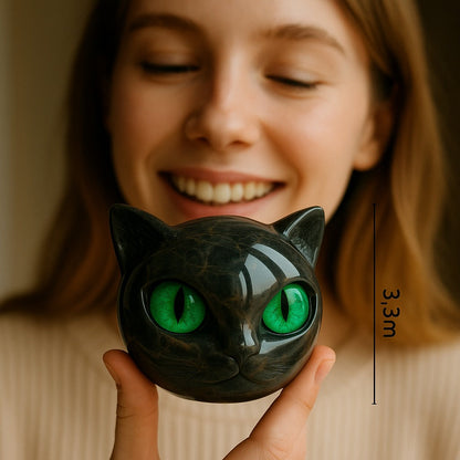 Kattehoved Skulptur Mystisk Design 6
