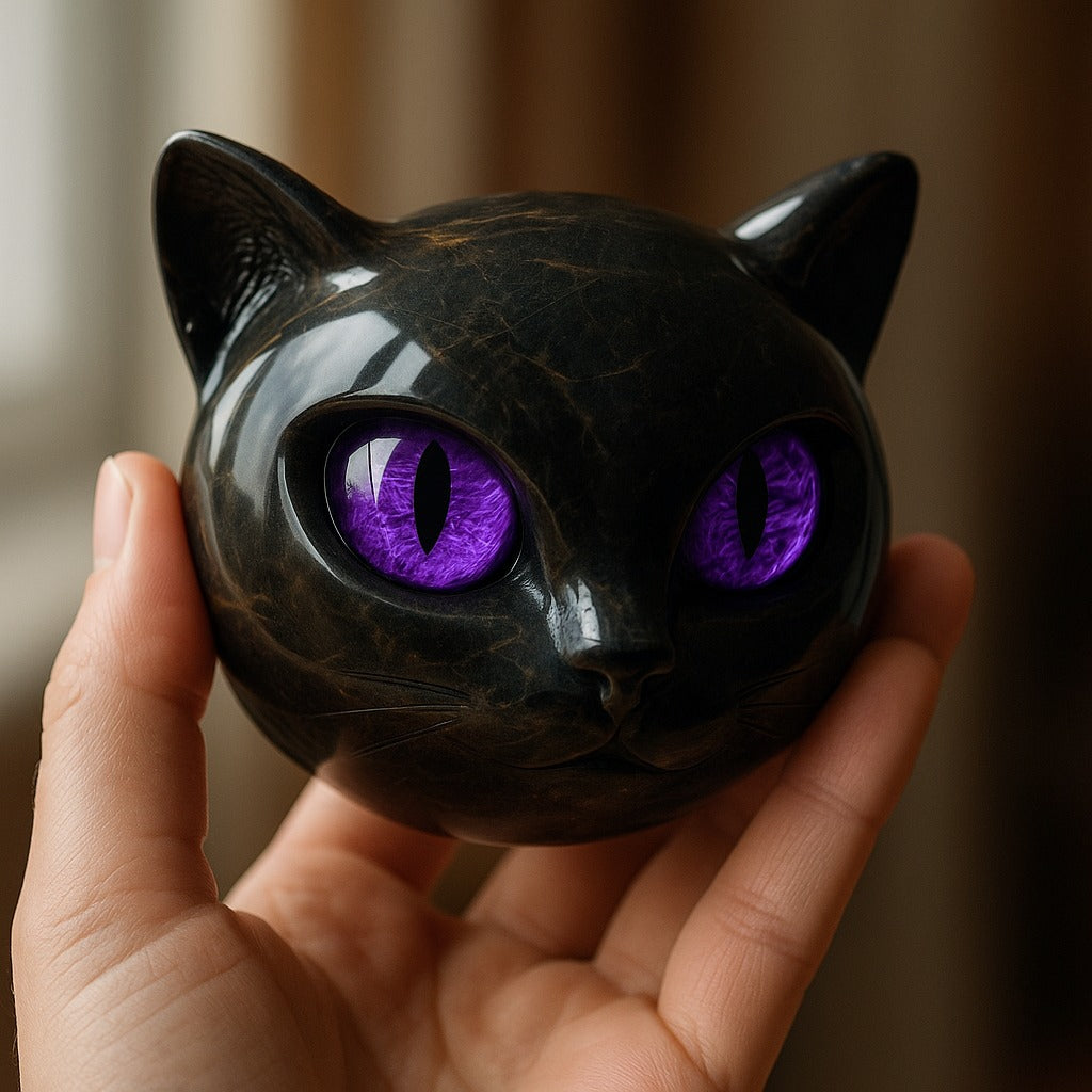 Kattehoved Skulptur Mystisk Design 7