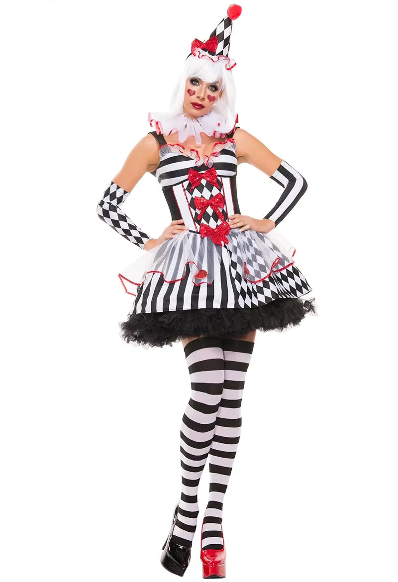 Kvinde Klovnekostume Cirkus Festkjole Cosplay 2