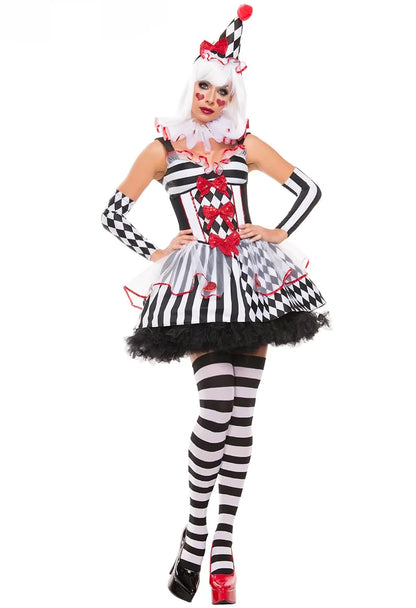 Kvinde Klovnekostume Cirkus Festkjole Cosplay 2