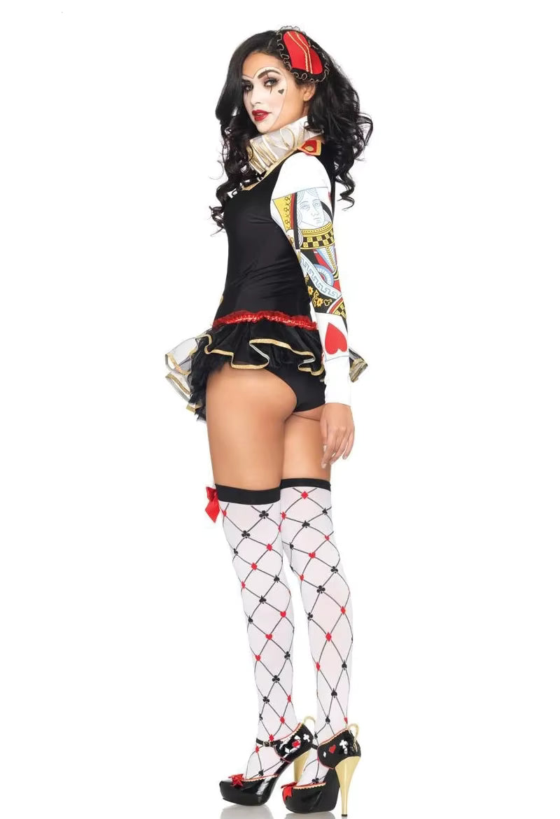 Kvinde Klovnekostume Cirkus Festkjole Cosplay 4