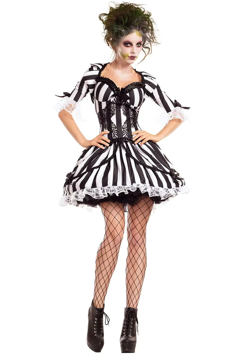 Kvinde Klovnekostume Cirkus Festkjole Cosplay 5