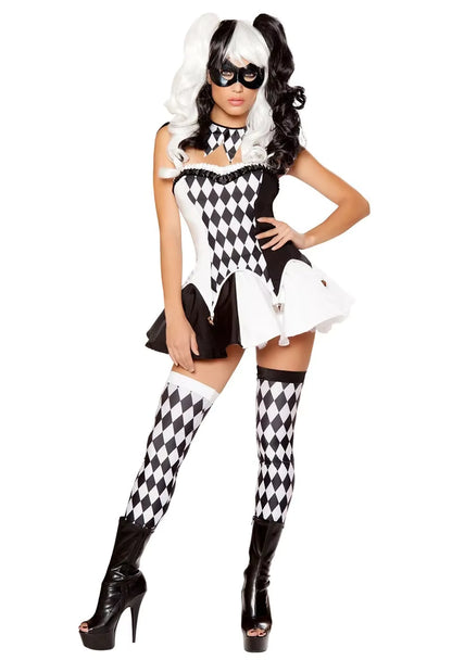 Kvinde Klovnekostume Cirkus Festkjole Cosplay 7