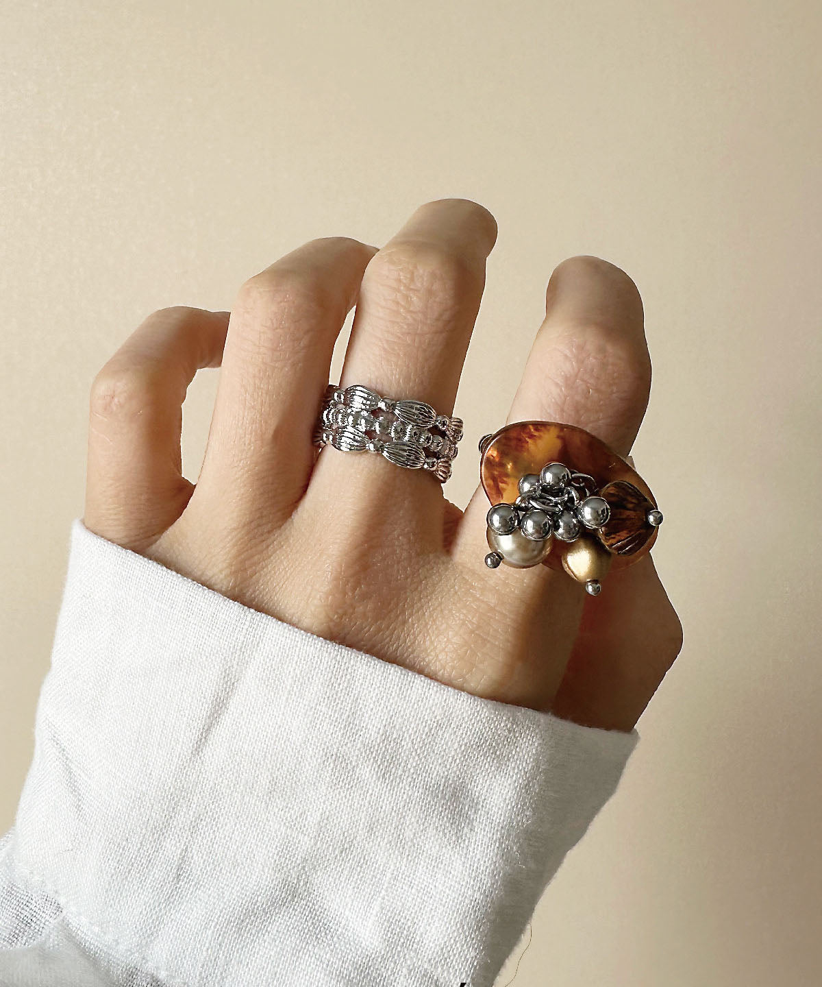 Kvinder Ring med Kvastperler Moderne Design 1