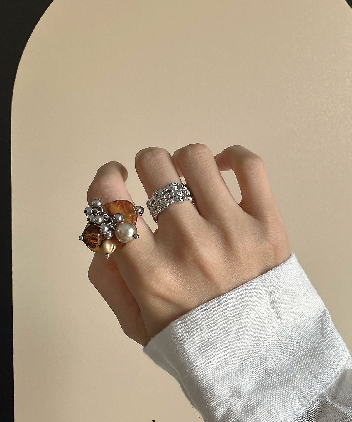 Kvinder Ring med Kvastperler Moderne Design 3