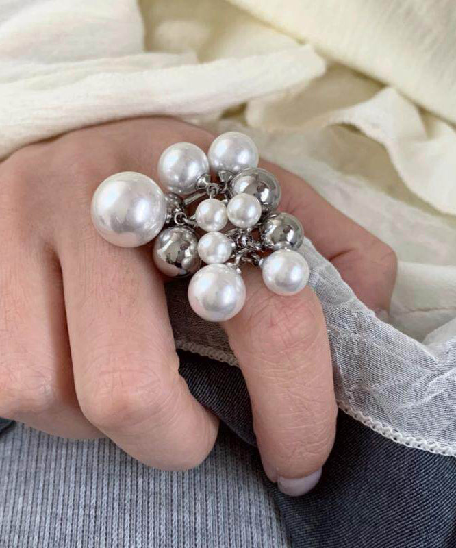 Kvinder Ring med Perle og Kvast Design 2