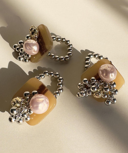 Kvinder Ring med Perle og Kvast Detaljer 0