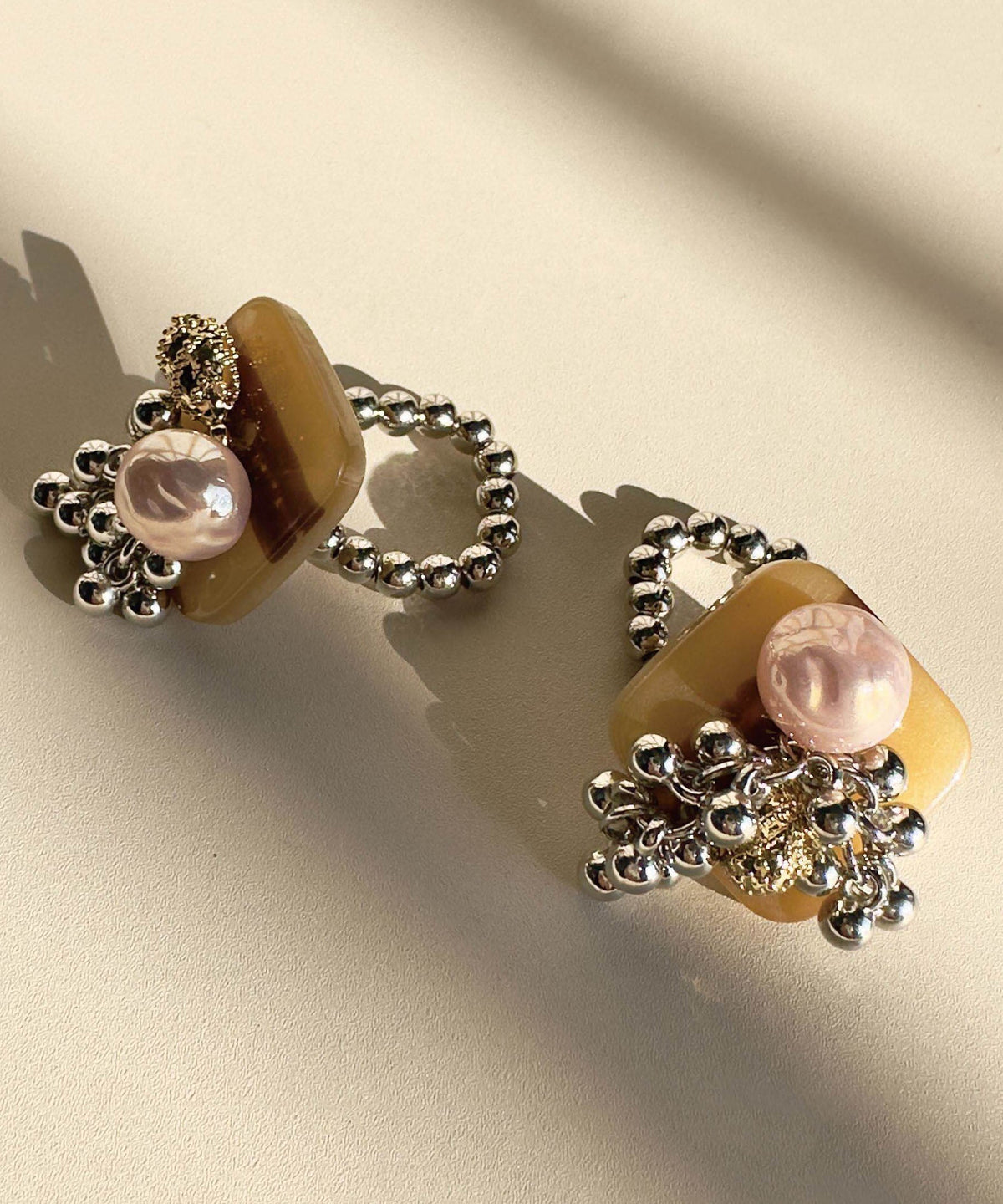 Kvinder Ring med Perle og Kvast Detaljer 4