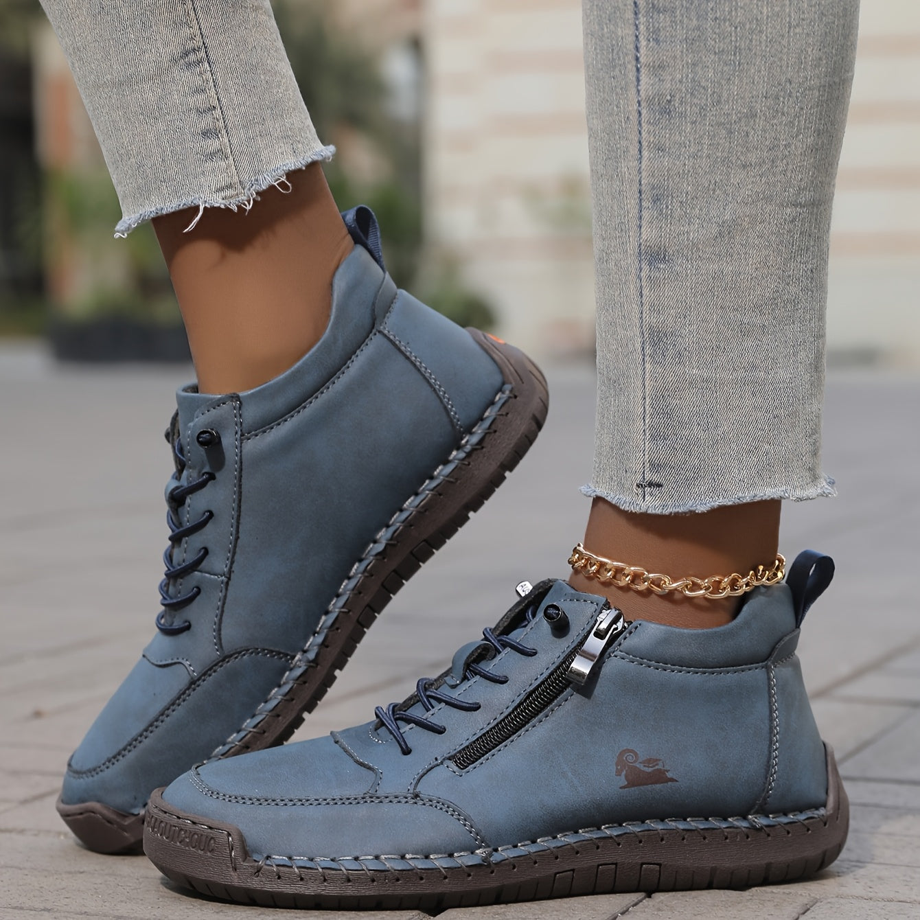 Kvinder Sneakers med Lynlås og Komfortabelt Design 11