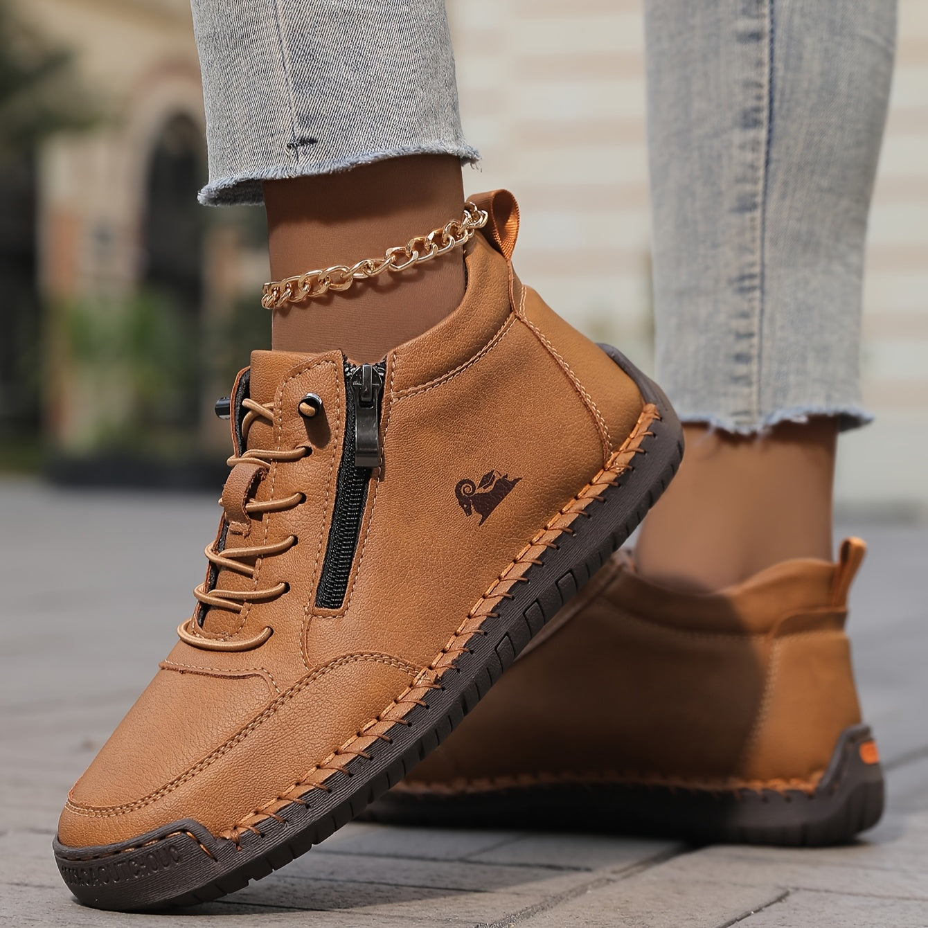 Kvinder Sneakers med Lynlås og Komfortabelt Design 14