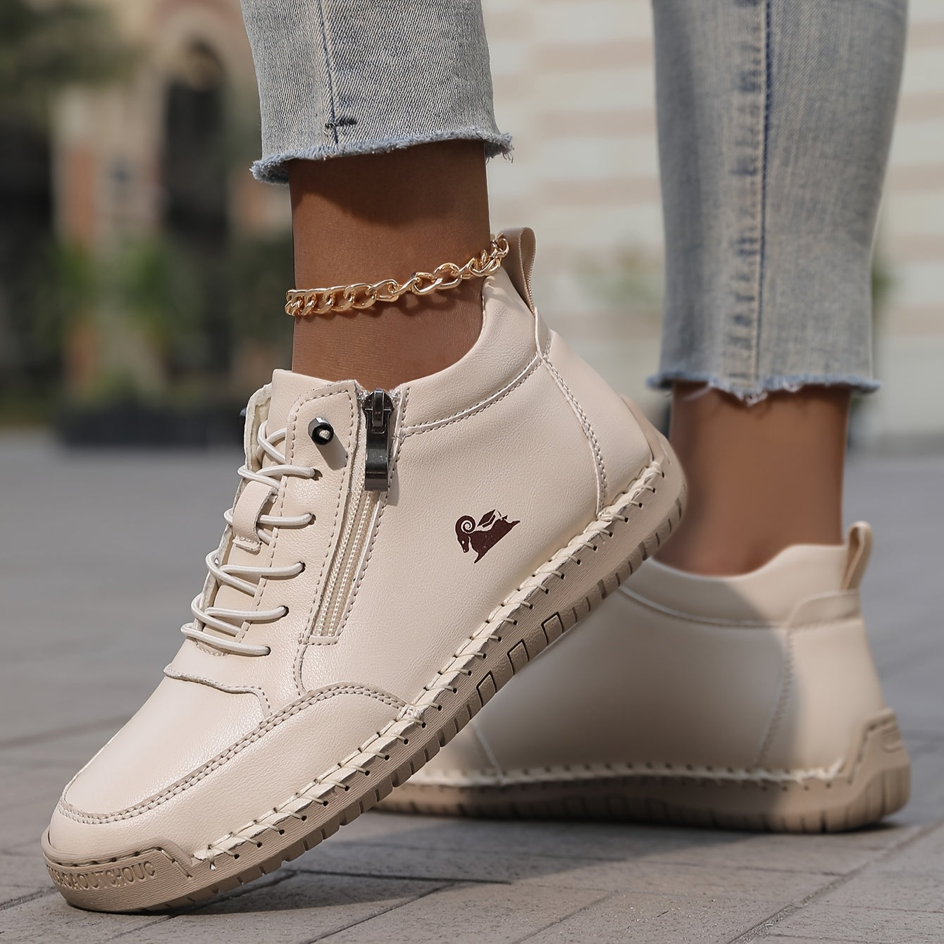 Kvinder Sneakers med Lynlås og Komfortabelt Design 15