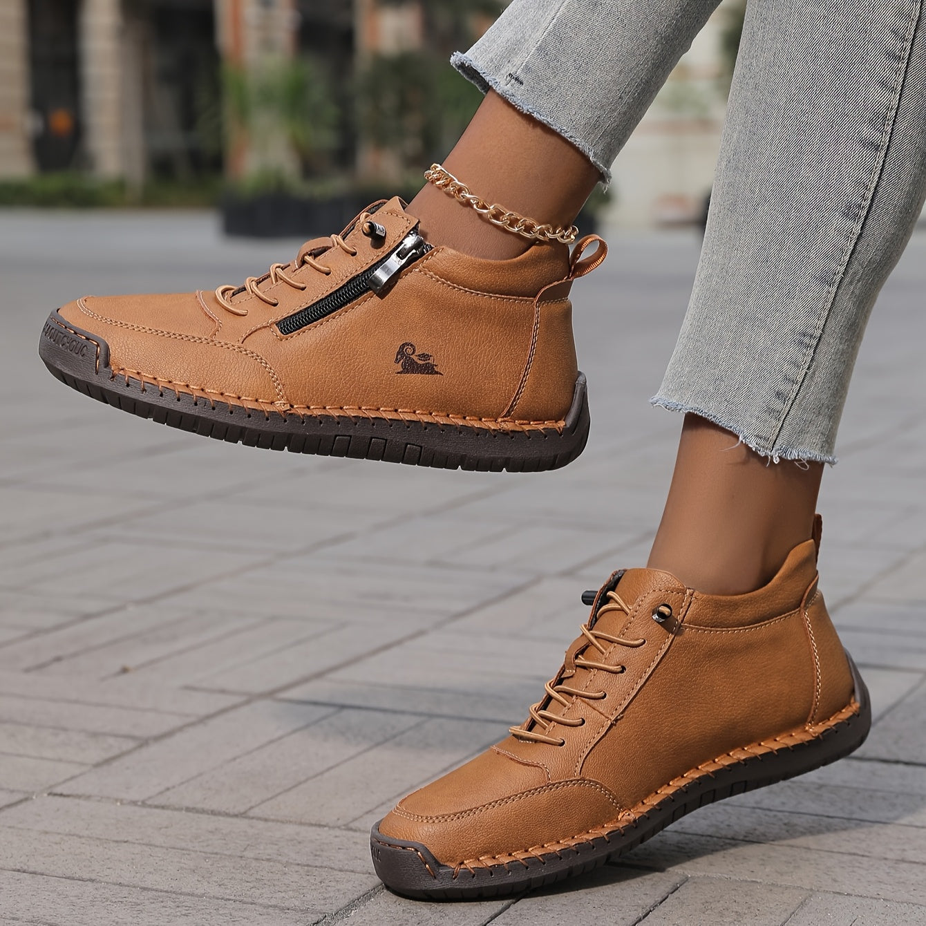 Kvinder Sneakers med Lynlås og Komfortabelt Design 5