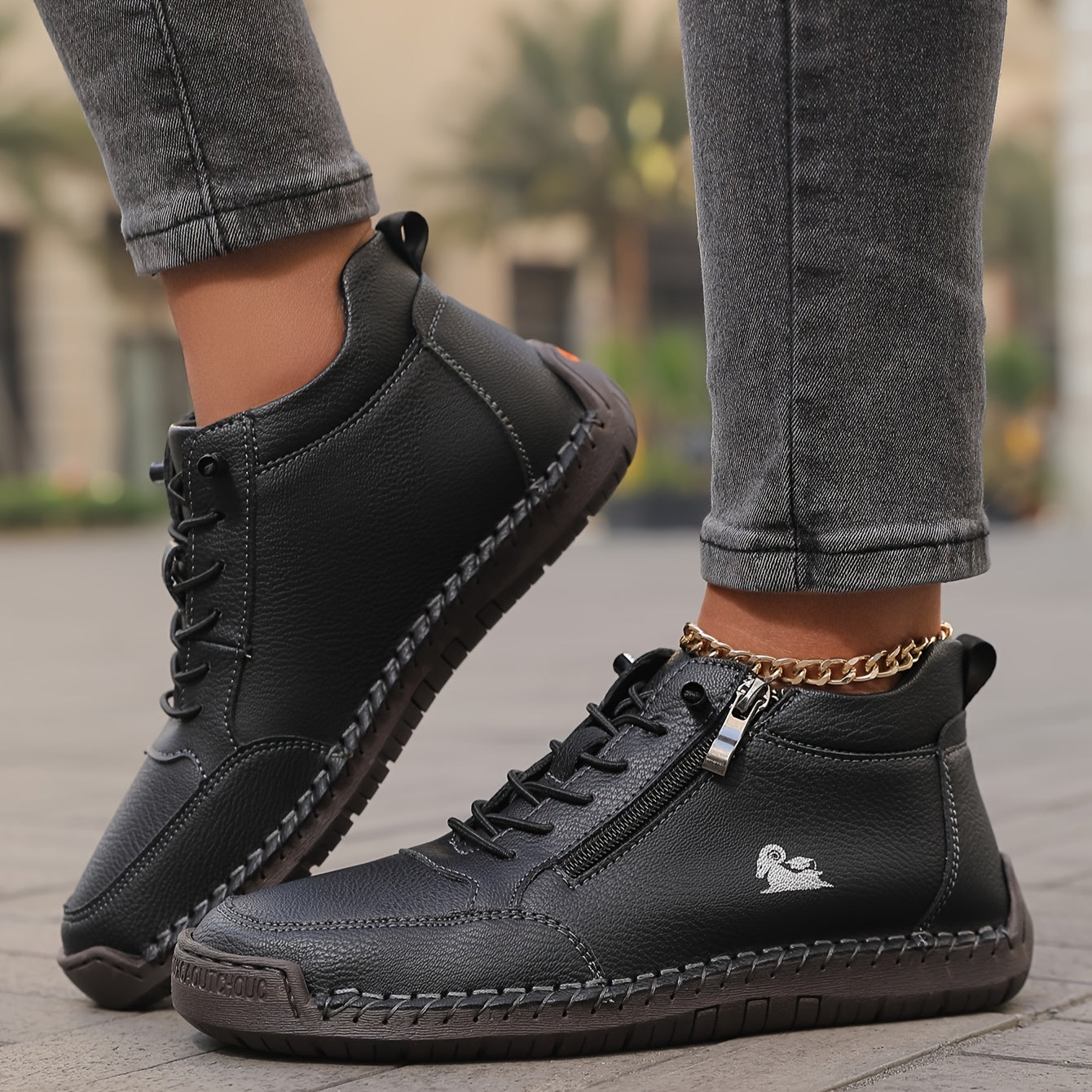 Kvinder Sneakers med Lynlås og Komfortabelt Design 6