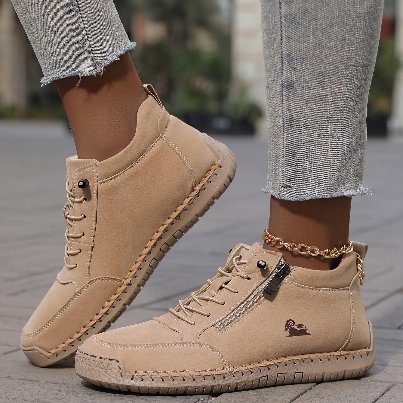 Kvinder Sneakers med Lynlås og Komfortabelt Design 9