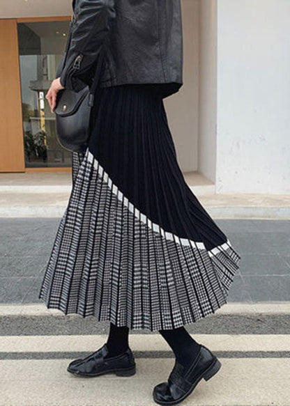 Kvinder Strik Nederdel Patchwork Stil 3