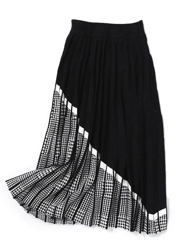 Kvinder Strik Nederdel Patchwork Stil 4