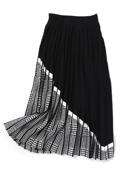 Kvinder Strik Nederdel Patchwork Stil 4