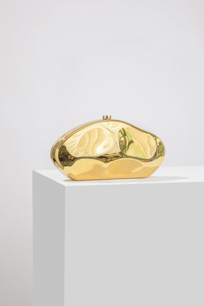Kvindernes Clutch Taske Struktureret Design Med Aftagelig Kædestrop 1