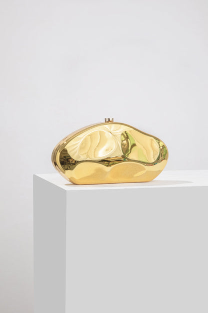 Kvindernes Clutch Taske Struktureret Design Med Aftagelig Kædestrop 1