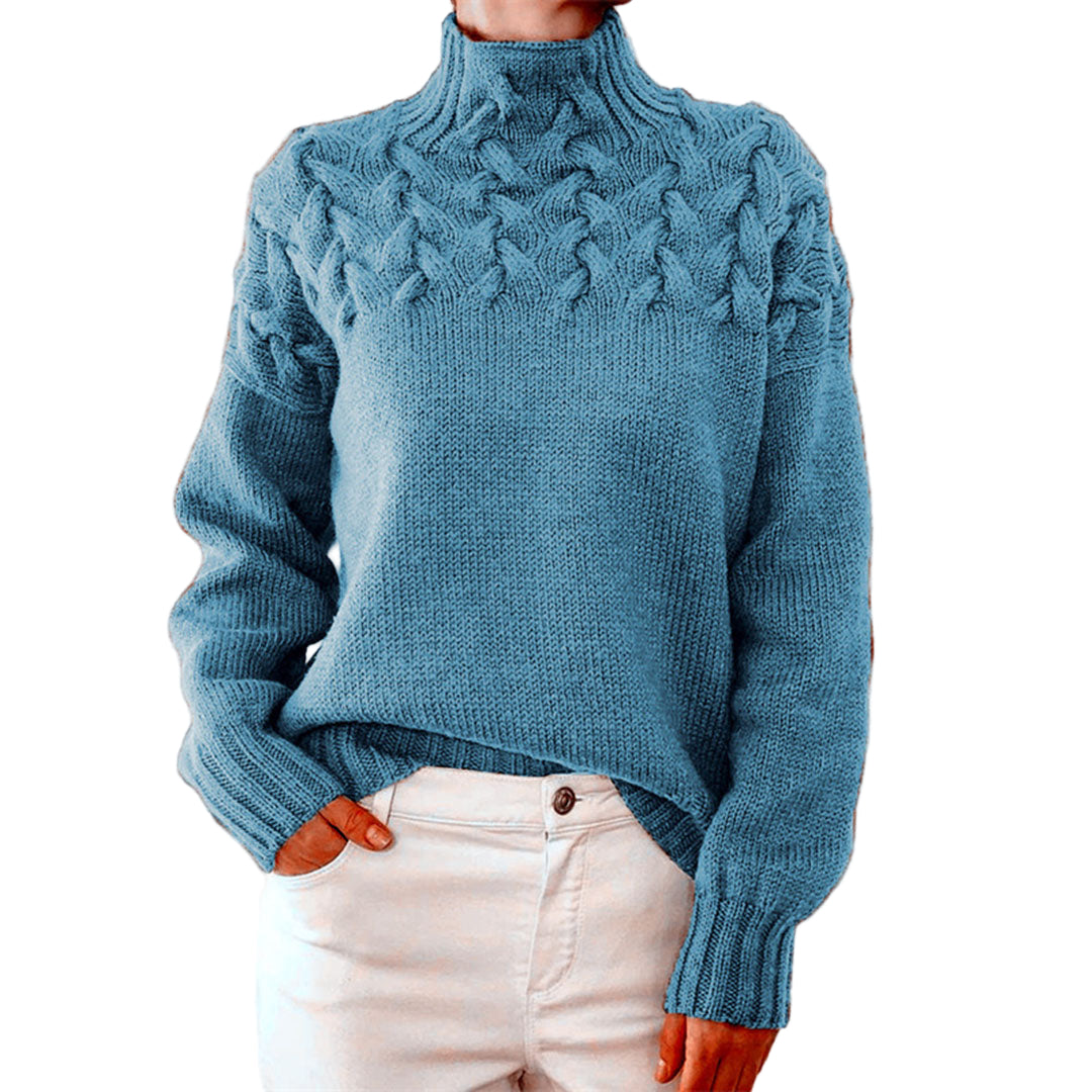 Kvindernes Rullekrave Sweater med Stilfuldt Design 0