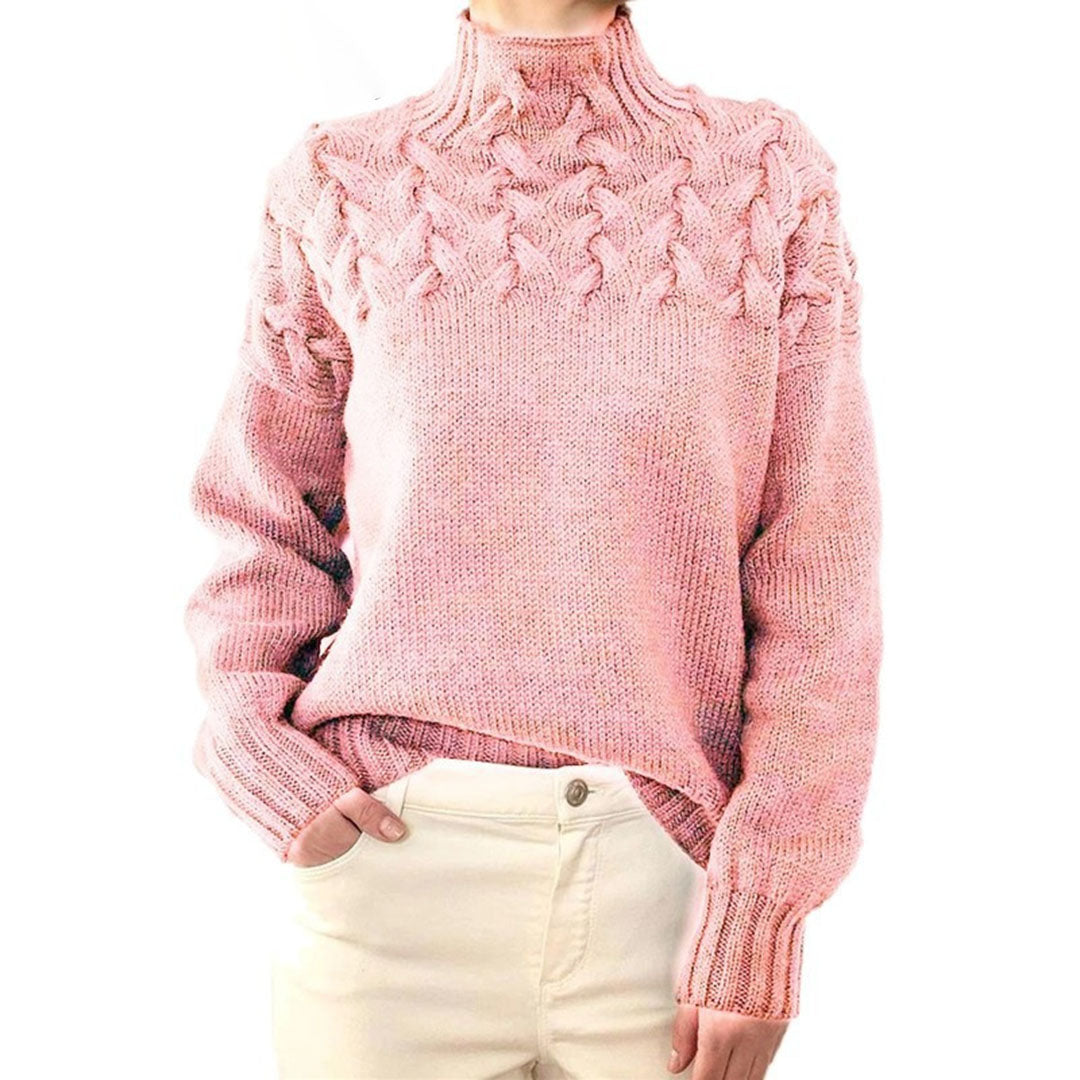 Kvindernes Rullekrave Sweater med Stilfuldt Design 2