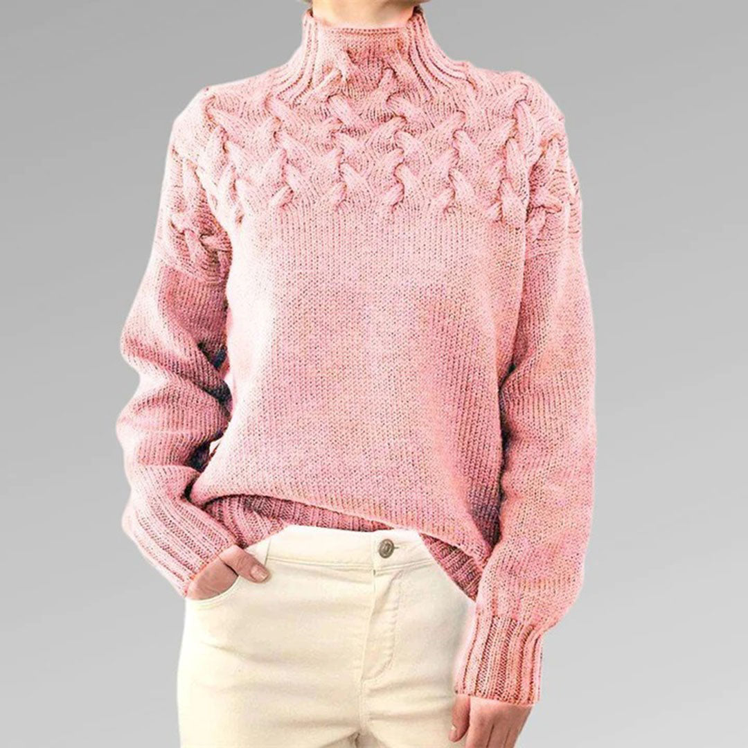 Kvindernes Rullekrave Sweater med Stilfuldt Design 3