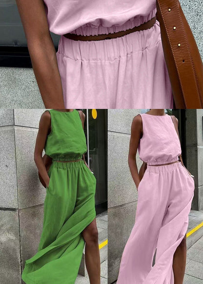 Kvinders 2-Delt Outfit med Åben Side Moderne Design 3