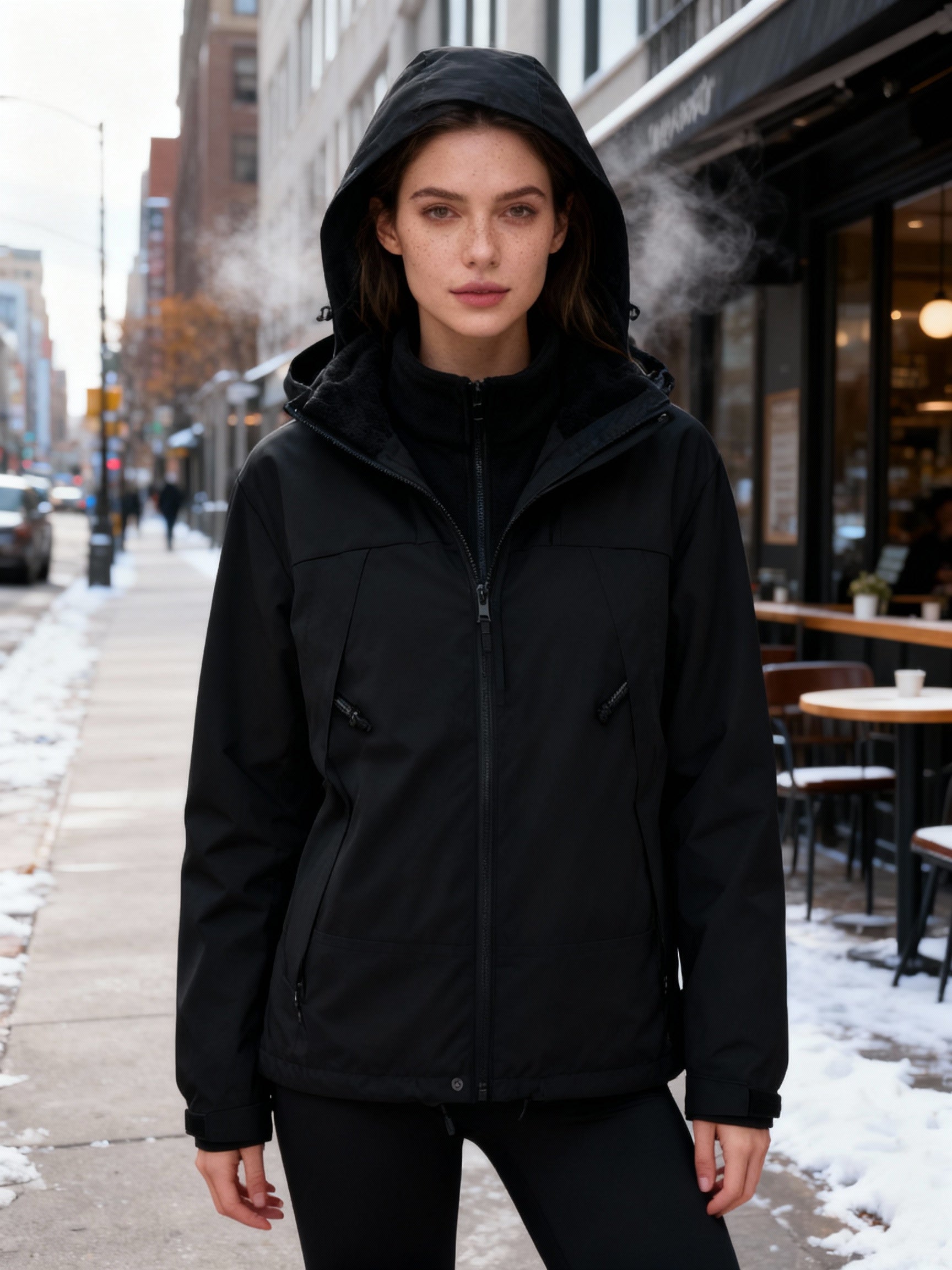Kvinders 3-i-1 Vinterjakke Fleece 4