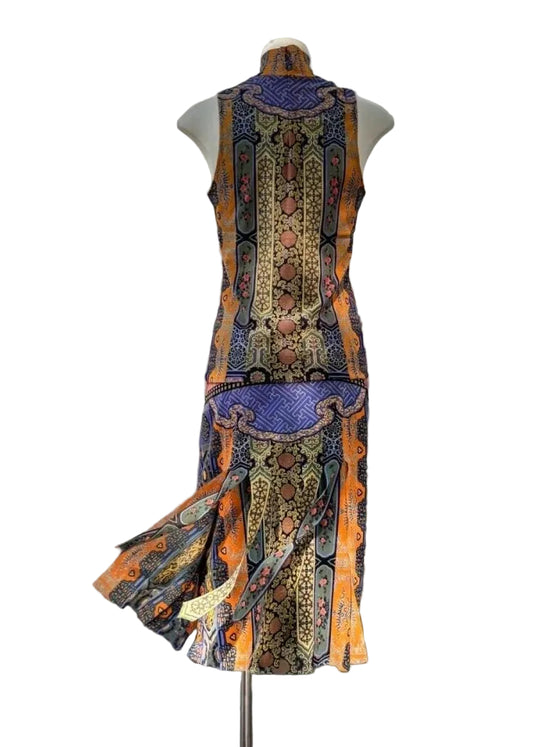 Kvinders Ærmeløs Boheme Kjole med Patchwork Print 0