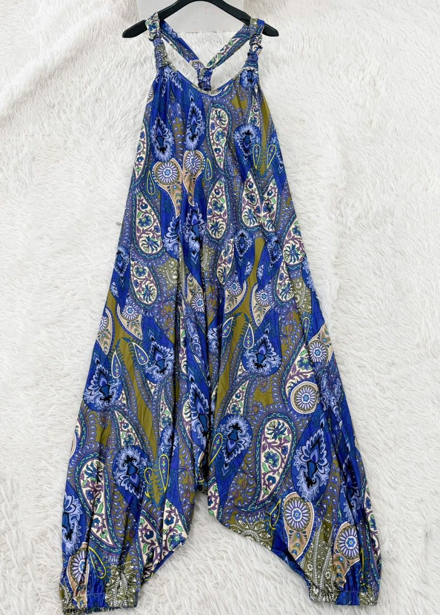 Kvinders Ærmeløs O-hals Jumpsuit med Print 4