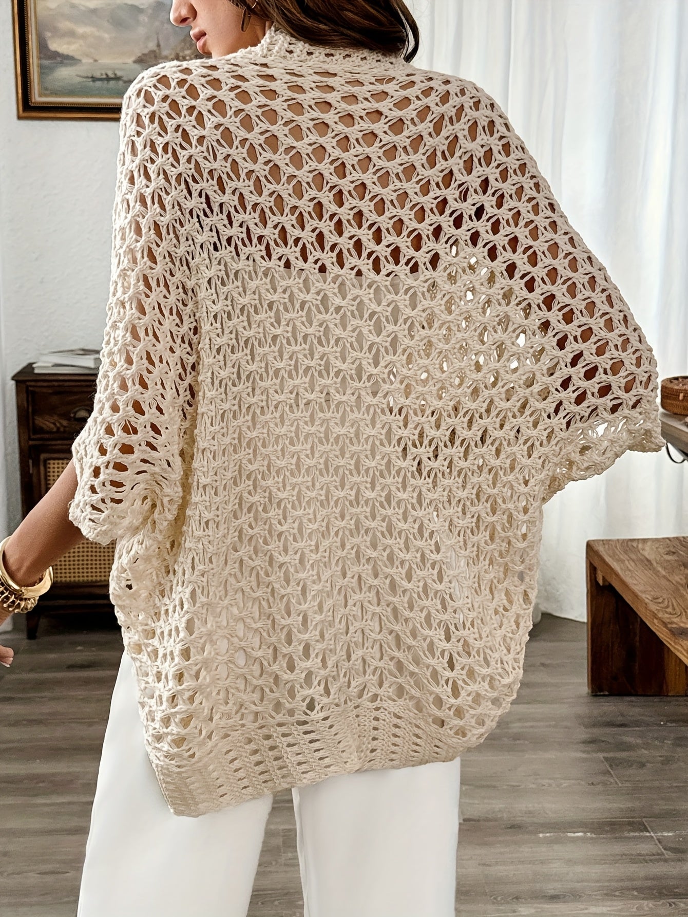 Kvinders Åben Draperet Cardigan til Vinter 3