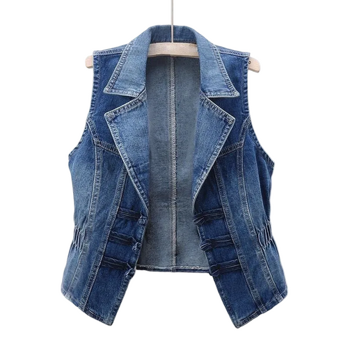 Kvinders Åben Front Vest Afslappet Stil 0