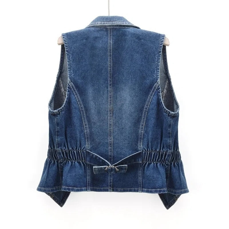 Kvinders Åben Front Vest Afslappet Stil 1